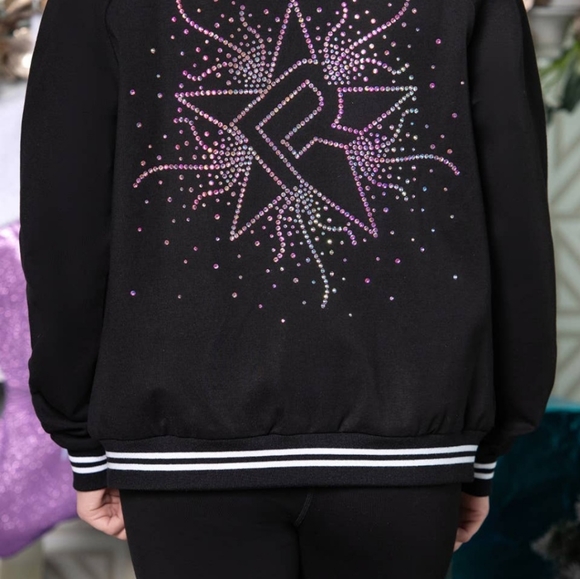 Adult Small Black Rebel Bomber Jacket - Picture 3 of 5